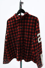Load image into Gallery viewer, SOLUNA Rhinestone Flannel Jacket
